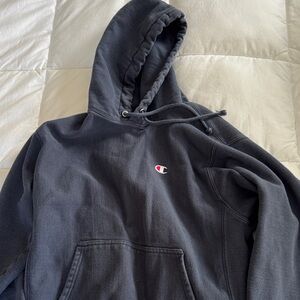 Champion Navy Reverse Weave Hoodie